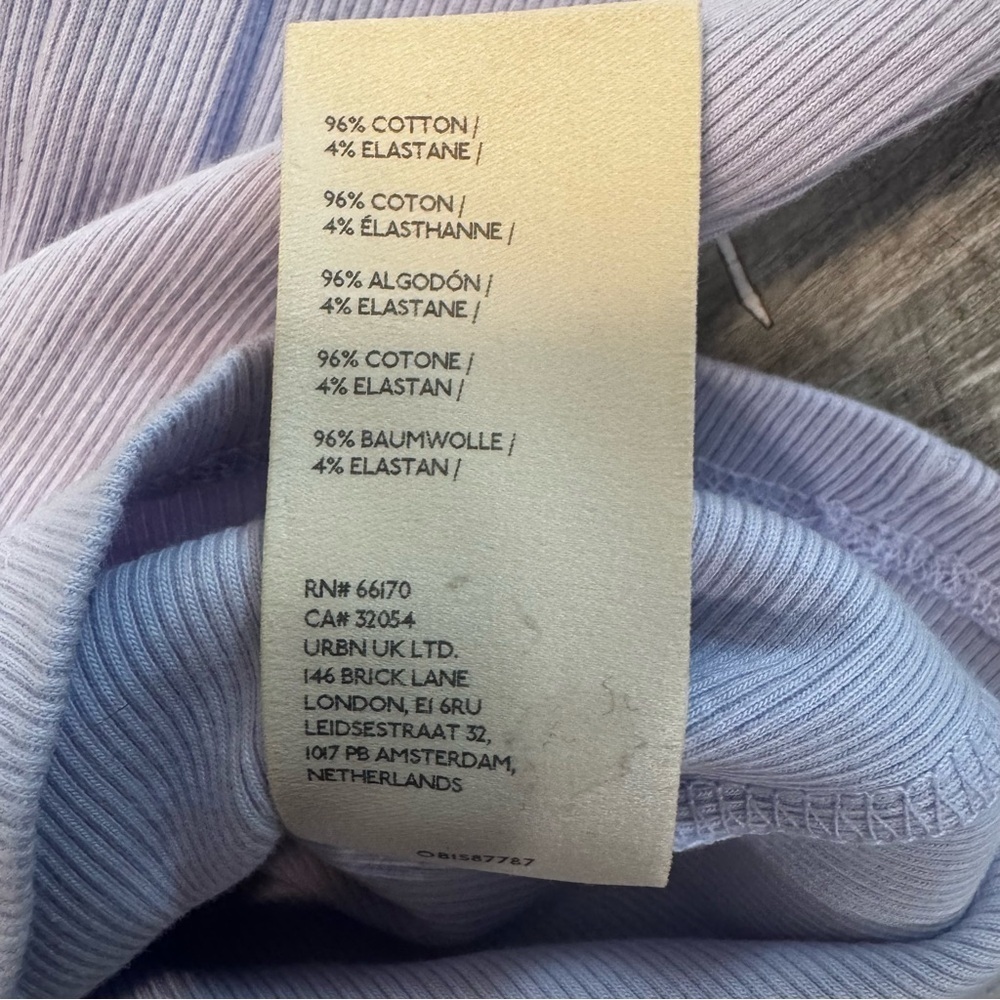 Maeve Ribbed Long Sleeve Crew Neck Shirt Lilac Purple Womens Sz. XL - Picture 7 of 7